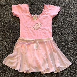 Popatu pink leotard NWT & Danskin pink skirt